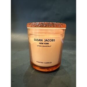 SUSAN JACOBS NEW YORK CANDLE Spring Grapefruit Scent NEW 1 WICK CRYSTAL Look